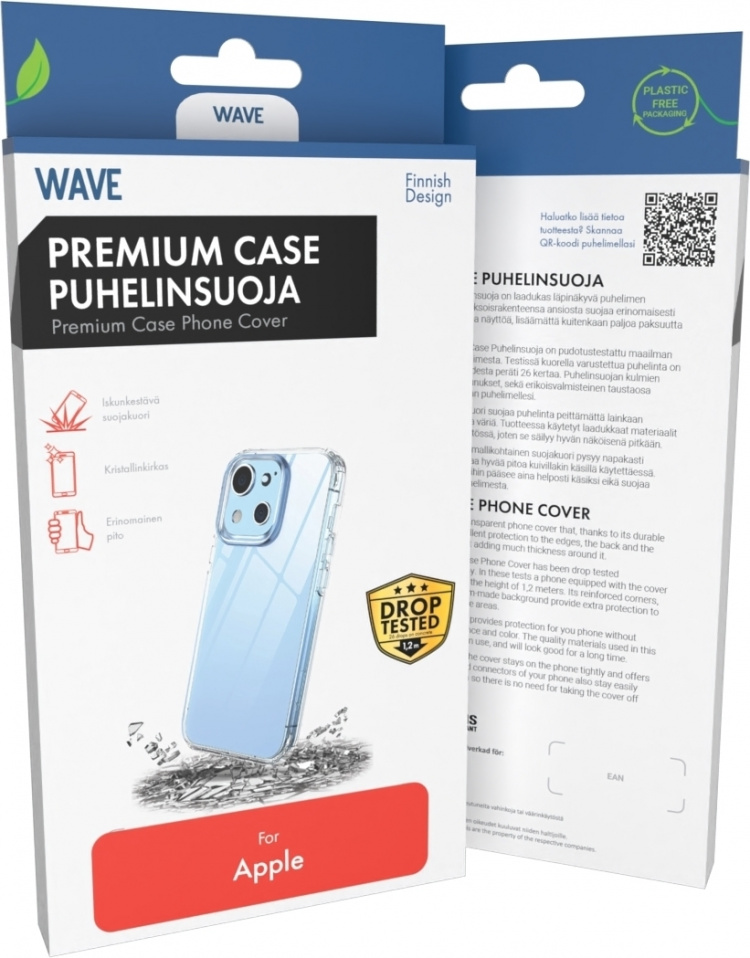 Wave Premium Case for iPhone SE (2022 / 2020) / 8 / 7 / 6s / 6, gjennomsiktig
