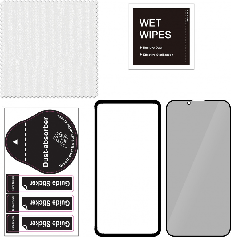 FoneKit Privacy+ Full Cover, iPhone 13 / 13 Pro / 14, svart FoneKit Privacy+ Full Cover, iPhone 13 / 13 Pro / 14, svart