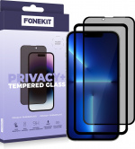FoneKit Privacy+ Full Cover, iPhone 13 Pro Max / 14 Plus, svart