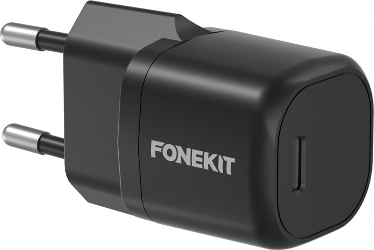 FoneKit Mini 20W AC-lader, USB-C, svart
