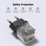 FoneKit Mini 20W AC-lader, USB-C, svart