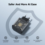 FoneKit GaN PD 65W AC-lader, USB-C, svart