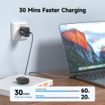 FoneKit GaN PD 65W AC-lader, USB-C, svart