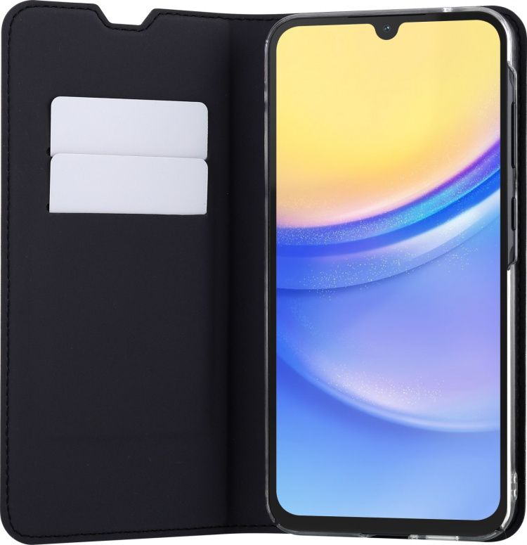 FoneKit BookCase beskyttelsesveske, Samsung Galaxy A15, svart