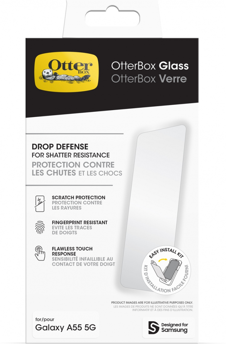 Otterbox Skjermbeskytter i glass, Samsung Galaxy A55, klar
