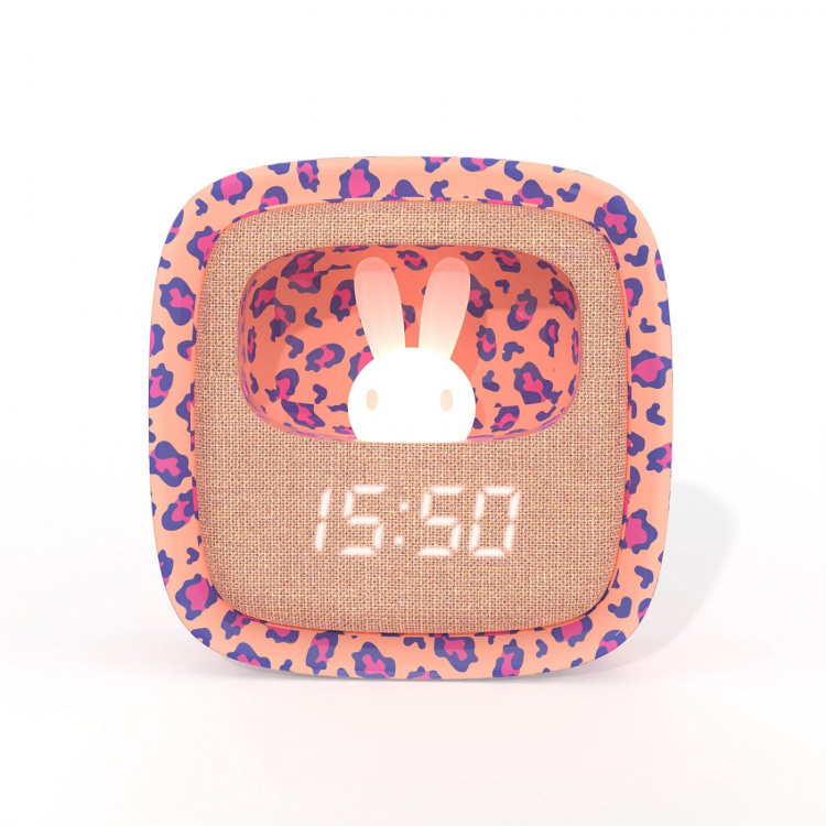 Mobility On Board Vekkerklokke med Lys Billy Clock Leopard Rose