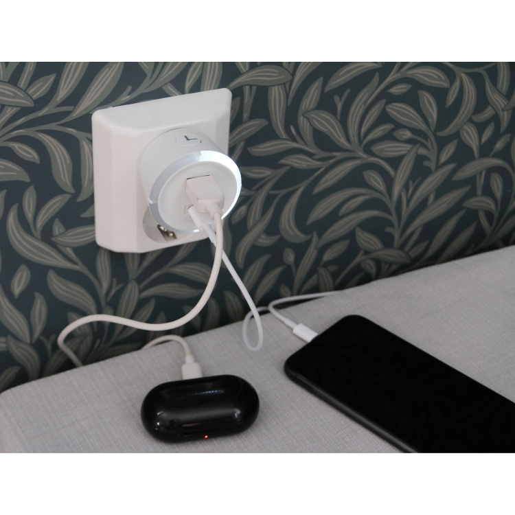 CAPiDi Sikkerhetstimer USB A+C 1-4 3,4A Hvit CAPiDi Sikkerhetstimer USB A+C 1-4 3,4A Hvit