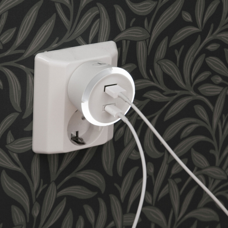 CAPiDi Sikkerhetstimer USB A+C 1-4 3,4A Hvit CAPiDi Sikkerhetstimer USB A+C 1-4 3,4A Hvit