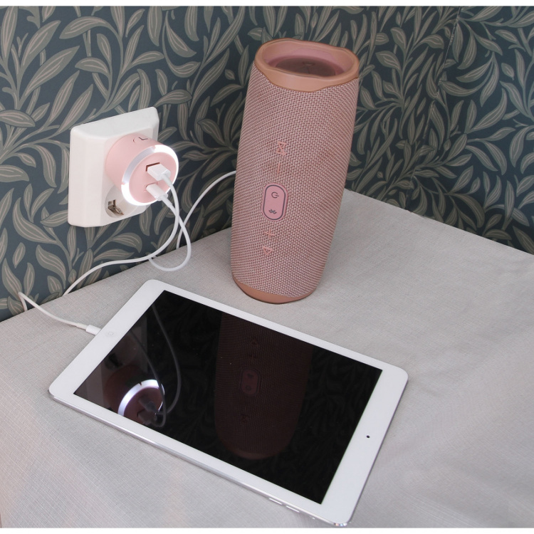 CAPiDi Sikkerhetstimer USB A+C 1-4 3,4A Rosa CAPiDi Sikkerhetstimer USB A+C 1-4 3,4A Rosa