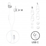 MIXX Hodetelefon Soundport USB-C In-Ear Kablede Hvit
