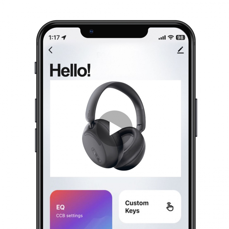 MIXX Hodetelefon StreamQ D2 Over-Ear Trådløs Svart
