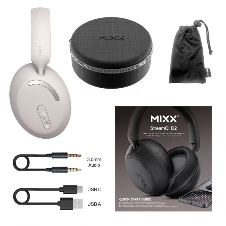 MIXX Hodetelefon StreamQ D2 Over-Ear Trådløse Sand