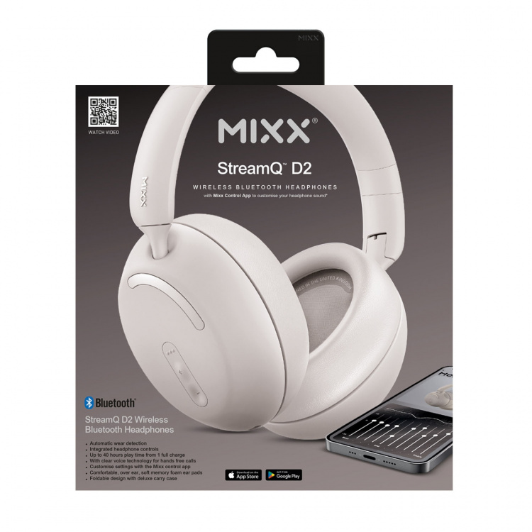MIXX Hodetelefon StreamQ D2 Over-Ear Trådløse Sand