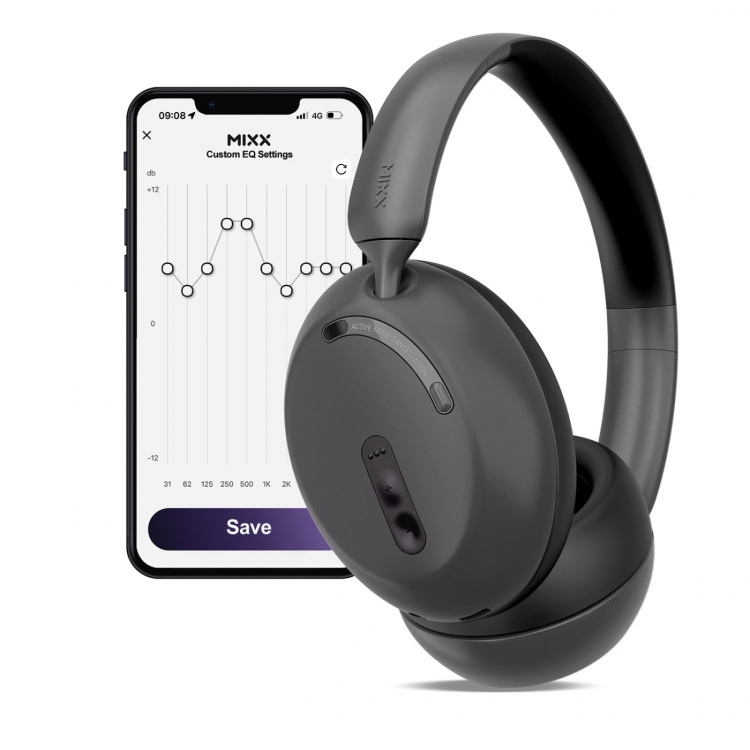 MIXX Hodetelefon StreamQ D3 ANC Over-Ear Trådløs Svart