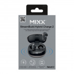 MIXX Hodetelefon Hybrid Charge 2 In-Ear Tws Qi Trådløs Svart