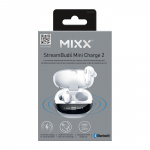 MIXX Hodetelefon Mini Charge 2 In-Ear Tws Qi Trådløs Hvit