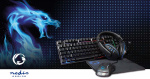 Nedis Gaming Combo Kit | 5-i-1 | Tastatur, headset, mus og musematte | Sort | QWERTY | ND Layout