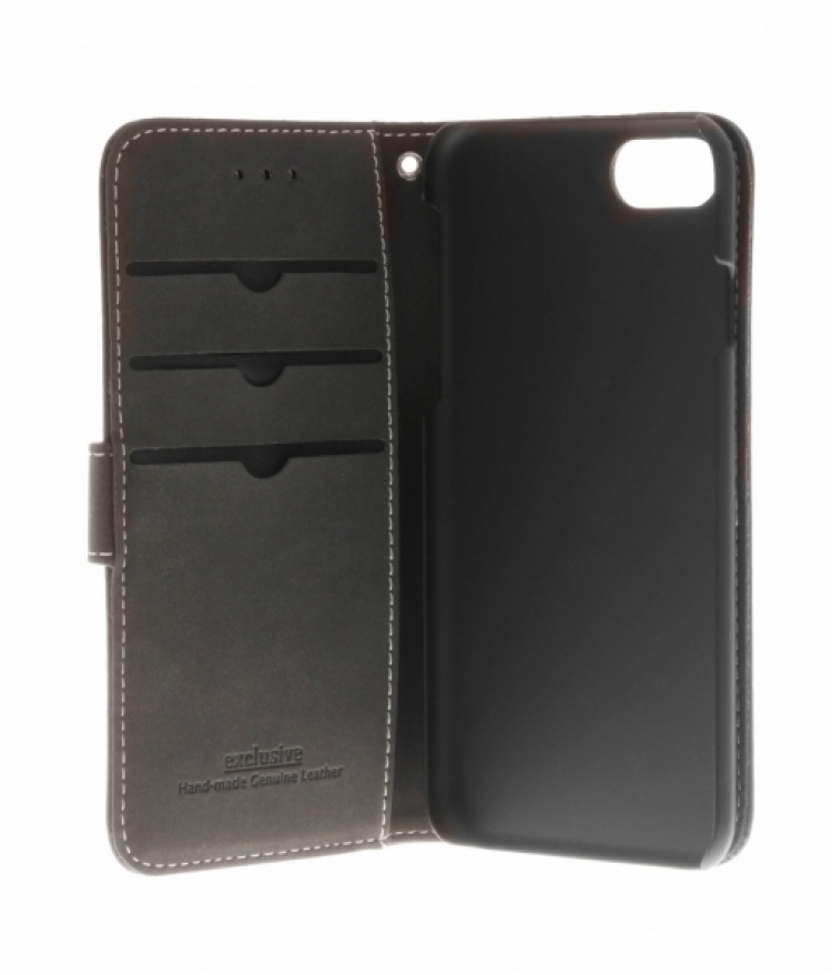 Insmat Exclusive Flip Case lommebokveske til iPhone 6 / 6s / 7 / 8 / SE, svart