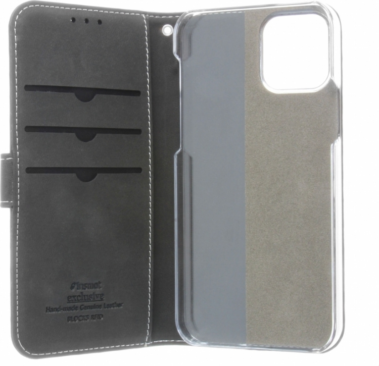Insmat Exclusive Flip Case lommebokveske, iPhone 12 / 12 Pro, svart