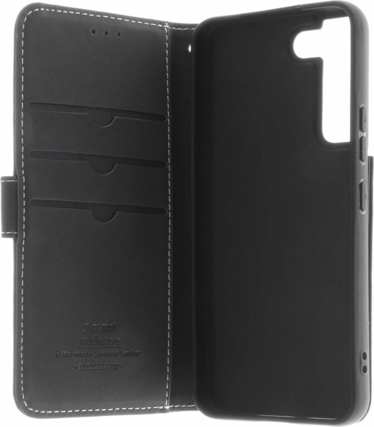 Insmat Eksklusivt Flip Case lommebokveske, Samsung Galaxy S22+ 5G, svart