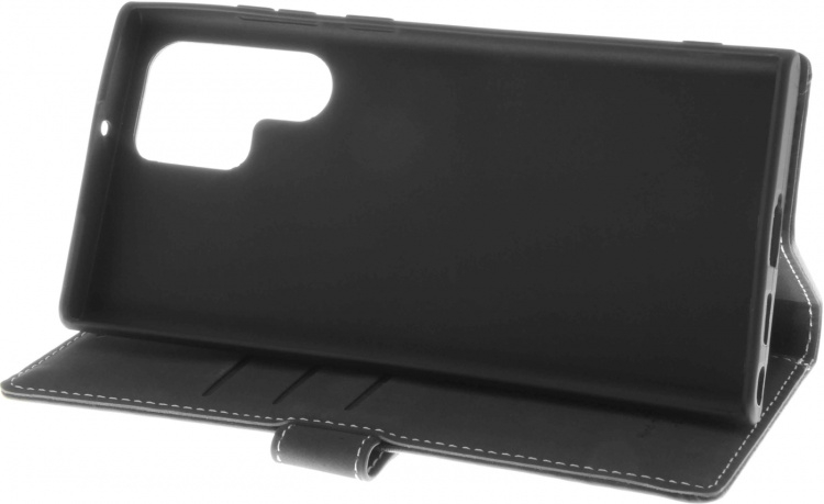 Insmat Eksklusivt Flip Case lommebokveske, Samsung Galaxy S22 Ultra 5G, svart