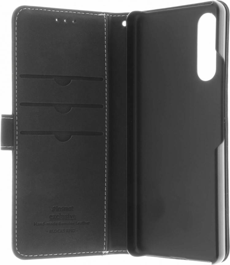 Insmat Eksklusivt Flip Case lommebokveske, Sony Xperia 10 IV, svart