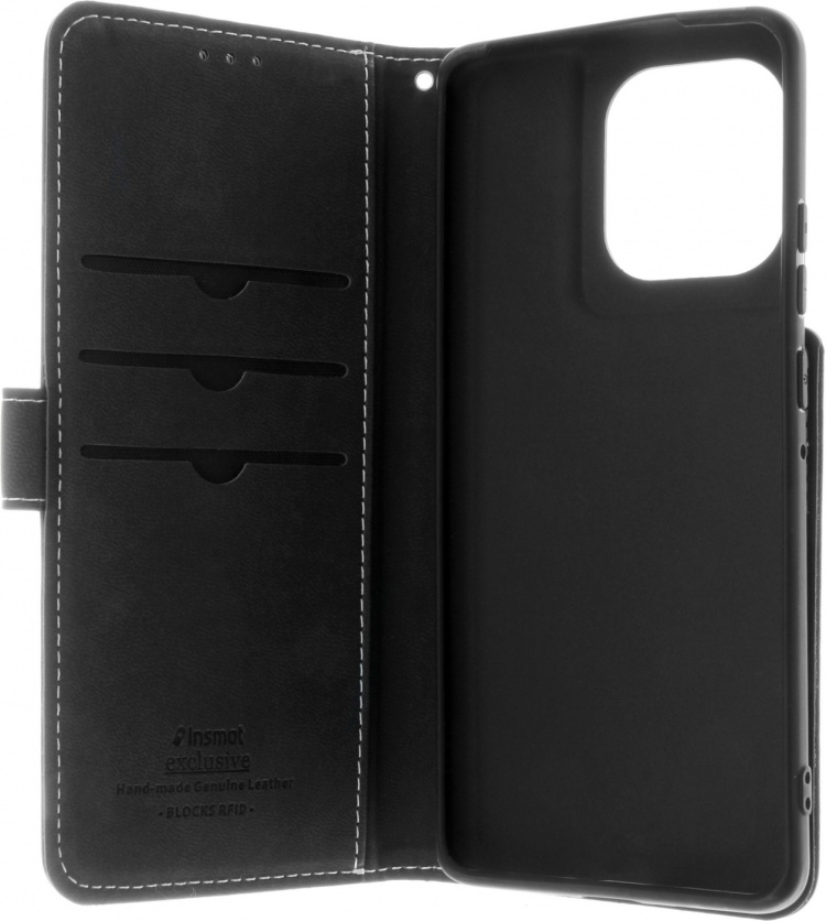 Insmat Eksklusivt Flip Case lommebokveske, Motorola Edge 50 Pro, svart