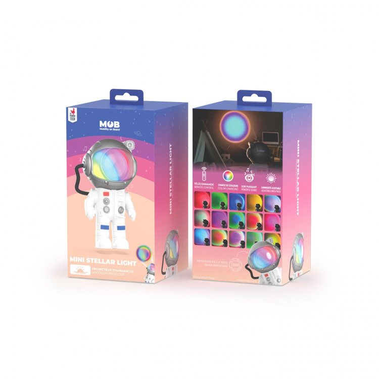 Mobility On Board Projektor Mini Stellar Light Space Hvit Astronaut