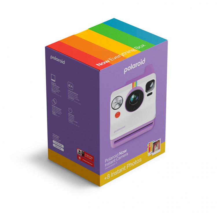 Polaroid Camera Now Generation 3 E-Box Instant Lilla Polaroid Camera Now Generation 3 E-Box Instant Lilla