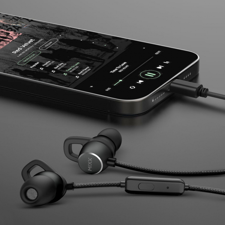 MIXX Hodetelefon Soundport USB-C In-Ear Kablede Svart