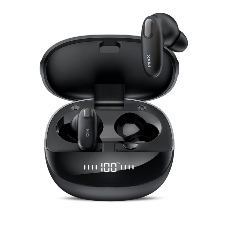 MIXX Hodetelefon Mini Charge 2 In-Ear Tws Qi Trådløs Svart