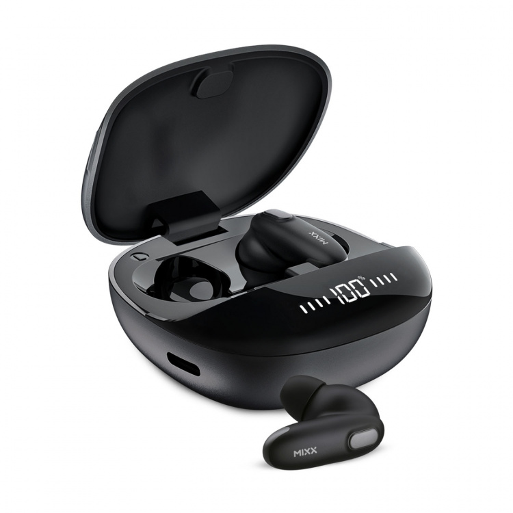 MIXX Hodetelefon Mini Charge 2 In-Ear Tws Qi Trådløs Svart