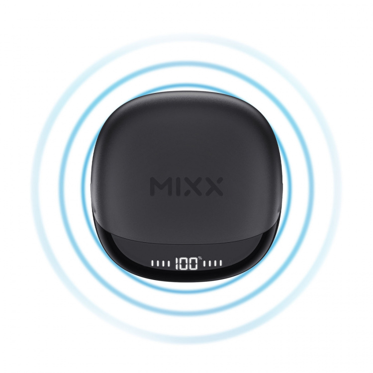 MIXX Hodetelefon Mini Charge 2 In-Ear Tws Qi Trådløs Svart