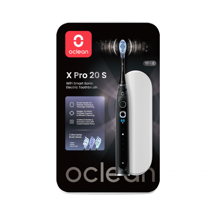 Oclean Elektrisk Tannbørste X Pro 20 Set Svart