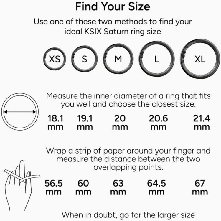 KSIX Smart Ring Saturn - S