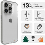 GEAR4 D3O Crystal Palace-etui, Apple iPhone 14 Pro, gjennomsiktig