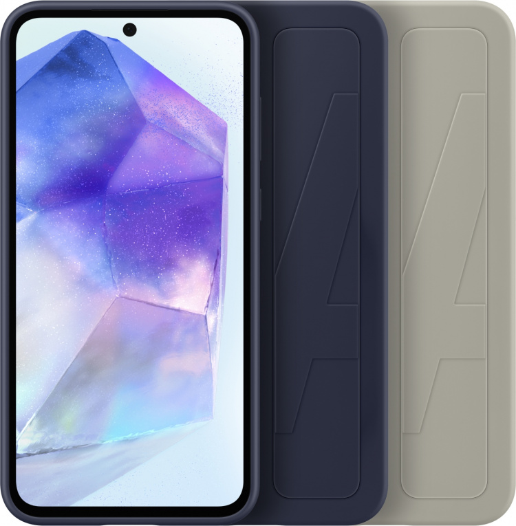 Samsung Galaxy A55 Standing Grip Case, blå/svart