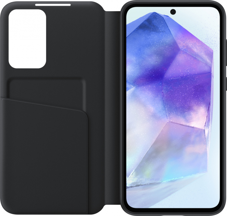 Samsung Galaxy A55 Smart View Wallet-etui, svart