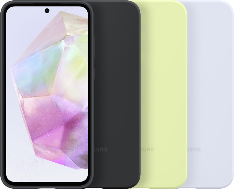 Samsung Galaxy A35 Silikonetui, lyseblå