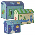 RICE Raffia lekekurver med monstre som tema - levende - sett med 3 stk