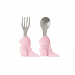 RICE Barnebestikk i rustfritt stål Rosa