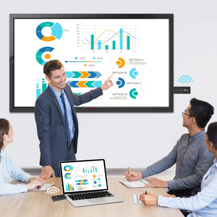 LogiLink Trådlös HDMI-överföring HDMI till HDMI-kit 1till1 4K@60Hz