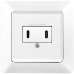 LogiLink Vägguttag med 2xUSB-C PD 25W