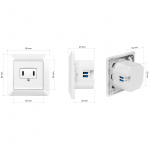 LogiLink Vägguttag med 2xUSB-C PD 25W