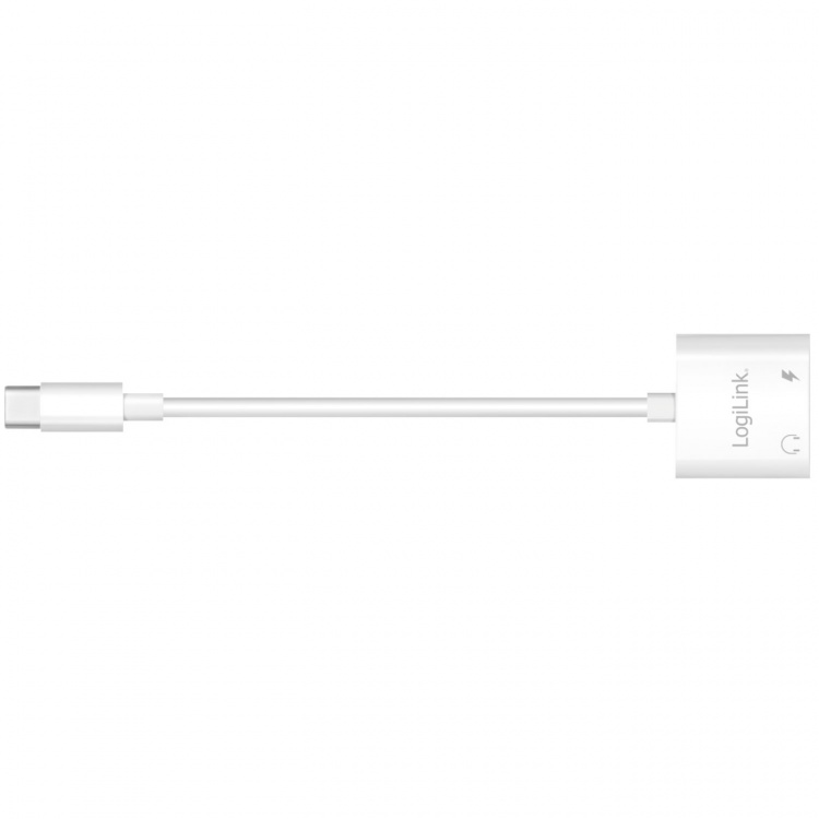 LogiLink USB-C-adapter med 1 x ljudport, 1 x USB-C PD 60W Vit