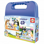 Educa Oppbevaringskoffert med puslespill 2x48 - Bluey (80-19831)