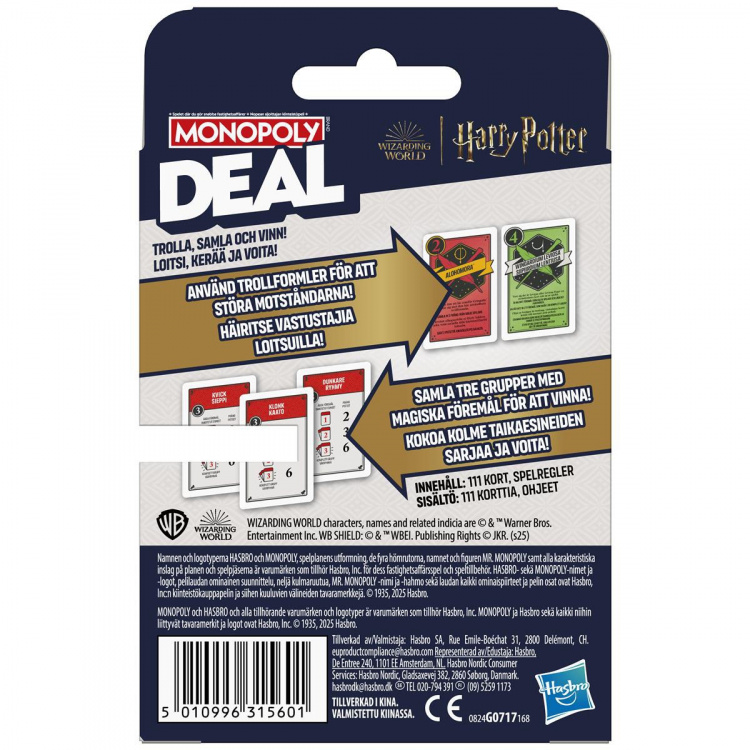 Hasbro gaming Kortspill Monopoly Deal Harry Potter (SE/FI) Hasbro gaming Kortspill Monopoly Deal Harry Potter (SE/FI)
