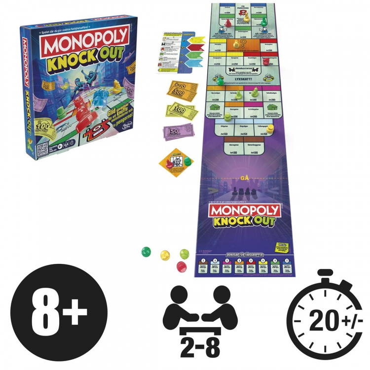 Hasbro gaming Brettspill Monopoly Knockout (SE)