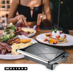 MELISSA Panini-grill og kontaktgrill med non-stick-belegg og overopphetingsbeskyttelse 1000W Svart