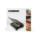 MELISSA Panini-grill og kontaktgrill med non-stick-belegg og overopphetingsbeskyttelse 1000W Svart